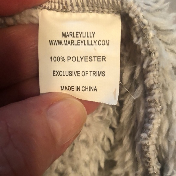 Marleylilly Sherpa gray vest, sz medium - Picture 7 of 7